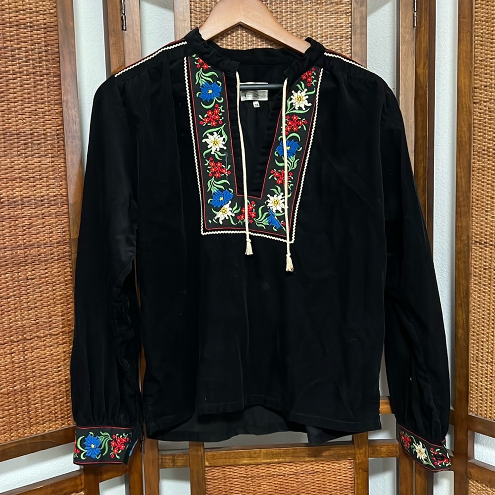 Max Hurni cotton felt blouse size 38